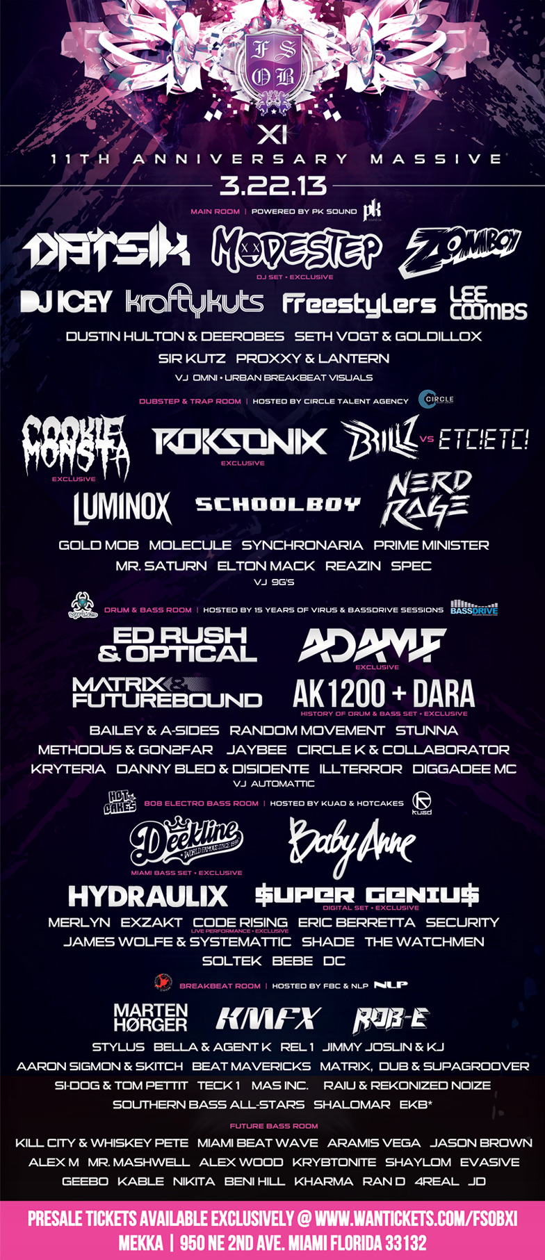 Lee Coombs to play main room at FSOB XI Miami Friday 22nd March